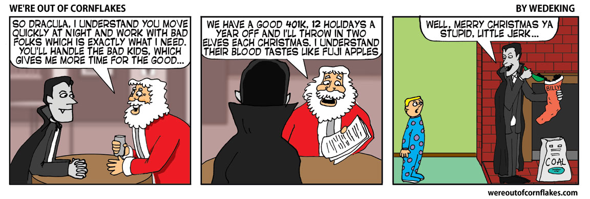 Santa hires Dracula
