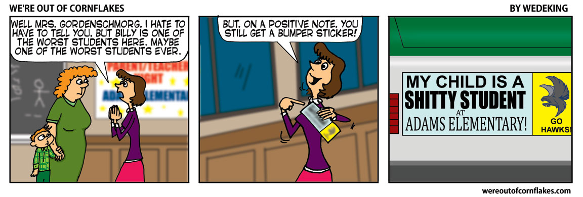 Billy’s mom gets a bumper sticker