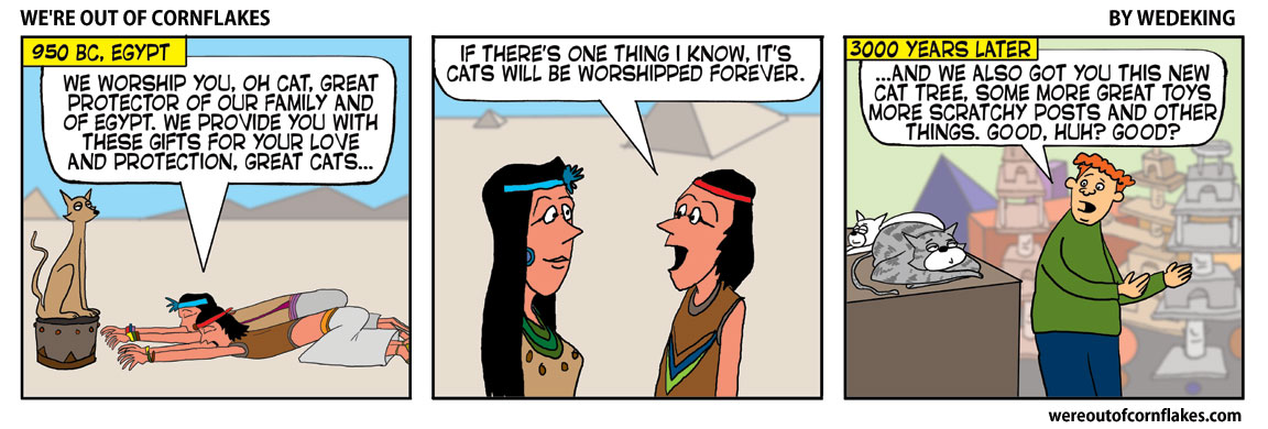 Egyptians worshipped cats