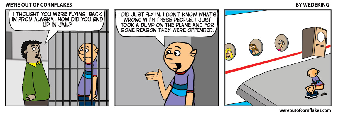 Trouble with his flight