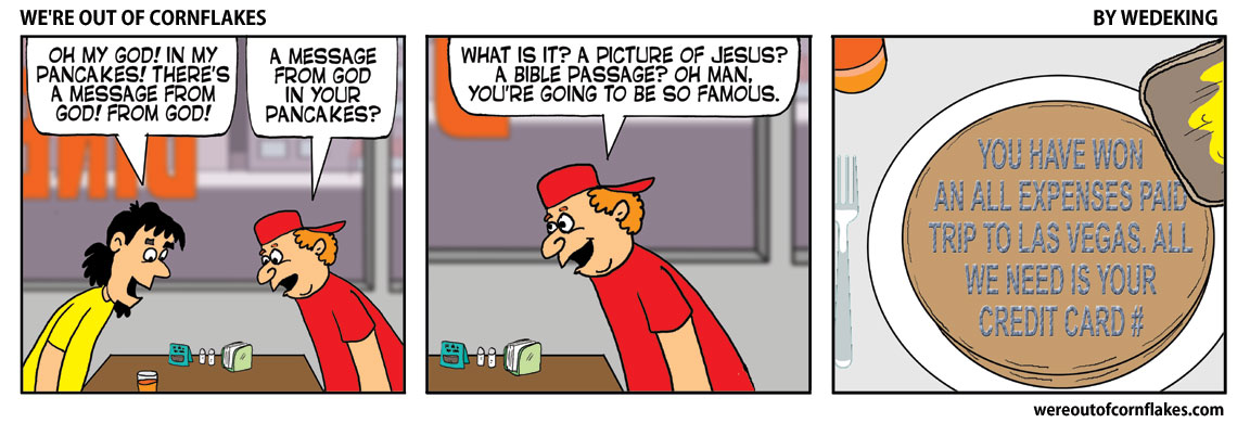 Message from god in my pancakes